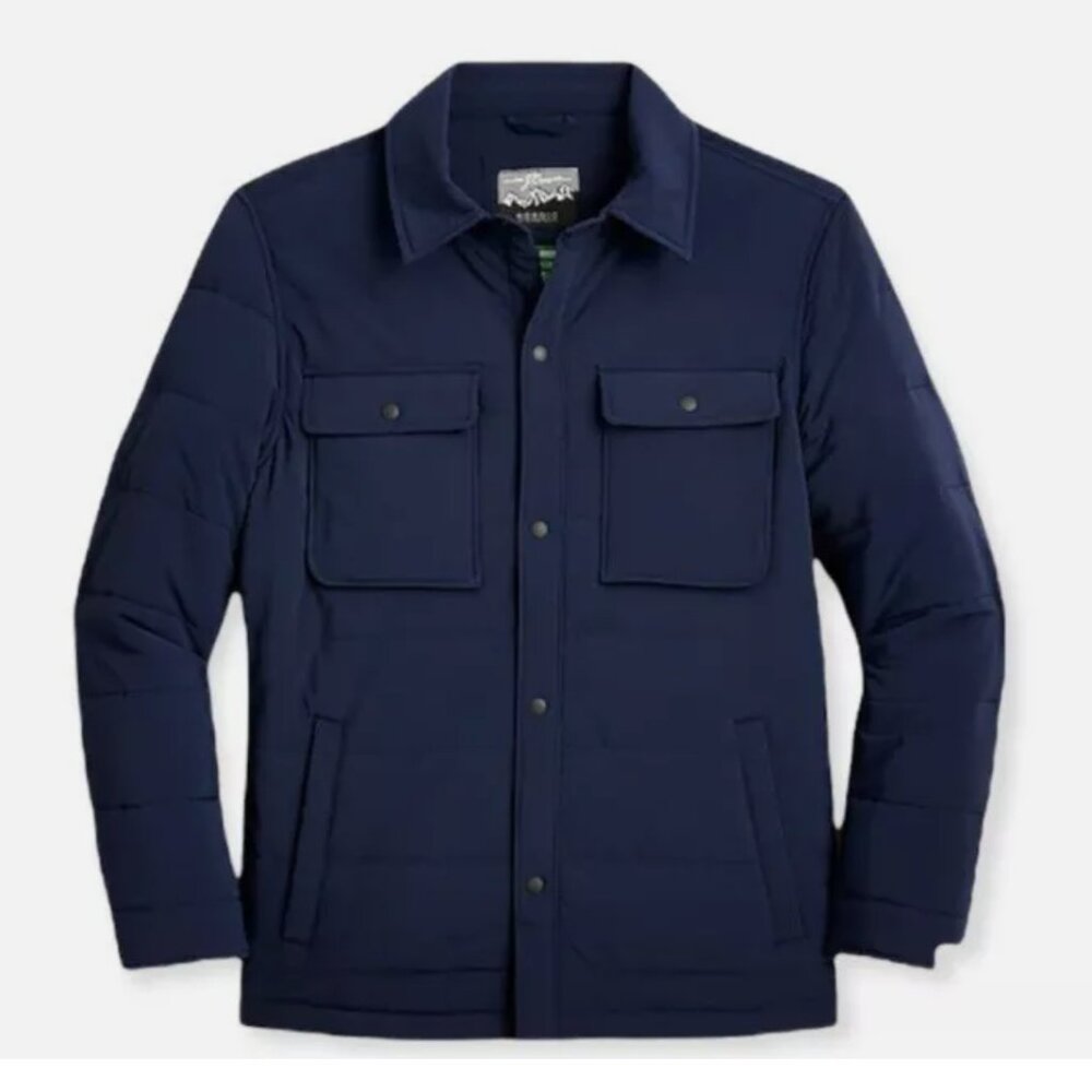 J. Crew Men's Nordic Insulated Overshirt/Jacket - Navy - Size Medium